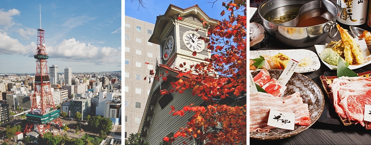 桃園機場→新千歲空港→札幌必去打卡景點(大通公園.時計台.狸小路商店街)